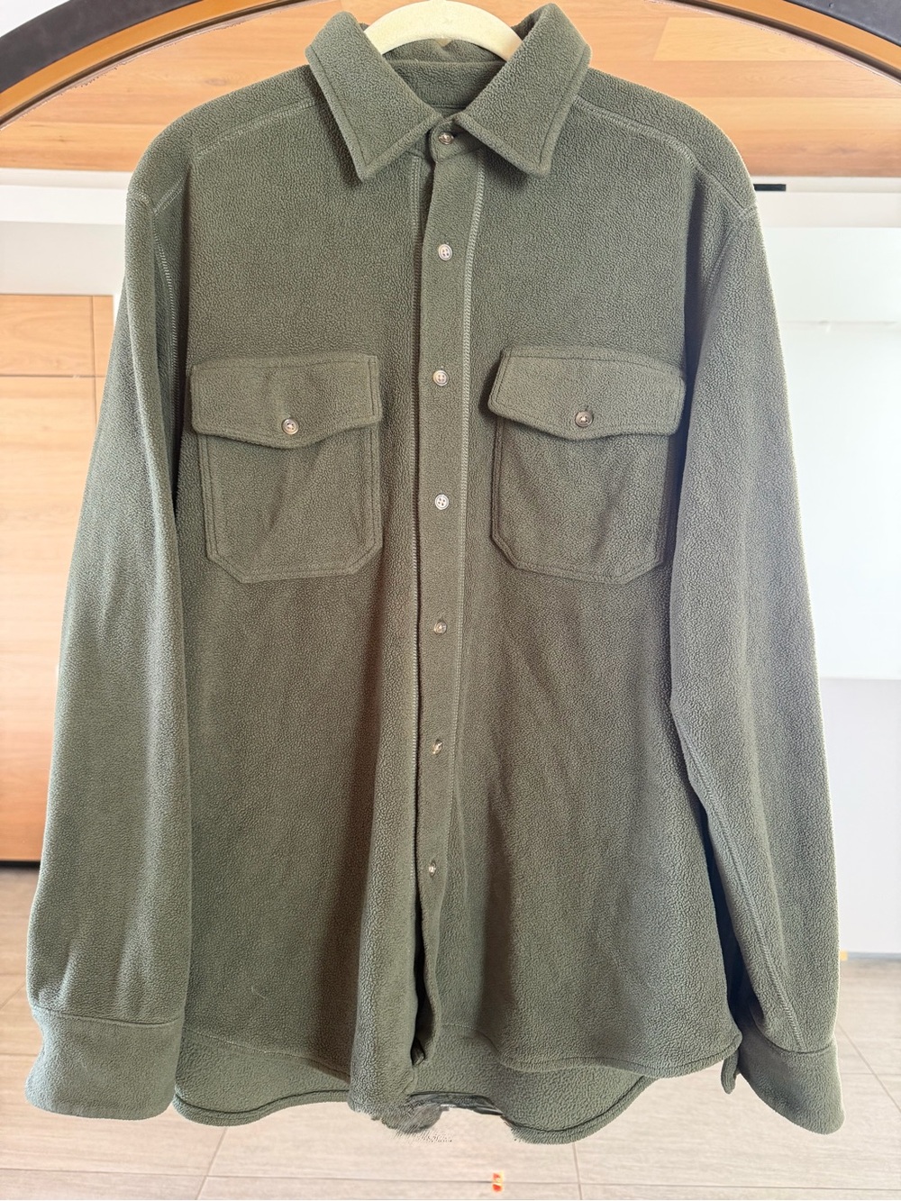 Aime Leon Dore Olive Green Fleece Shirt Jacket